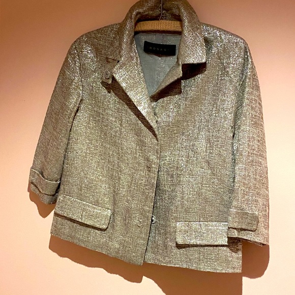 Francesca Rosa metallic silver jacket Y2K vintage - Picture 2 of 7